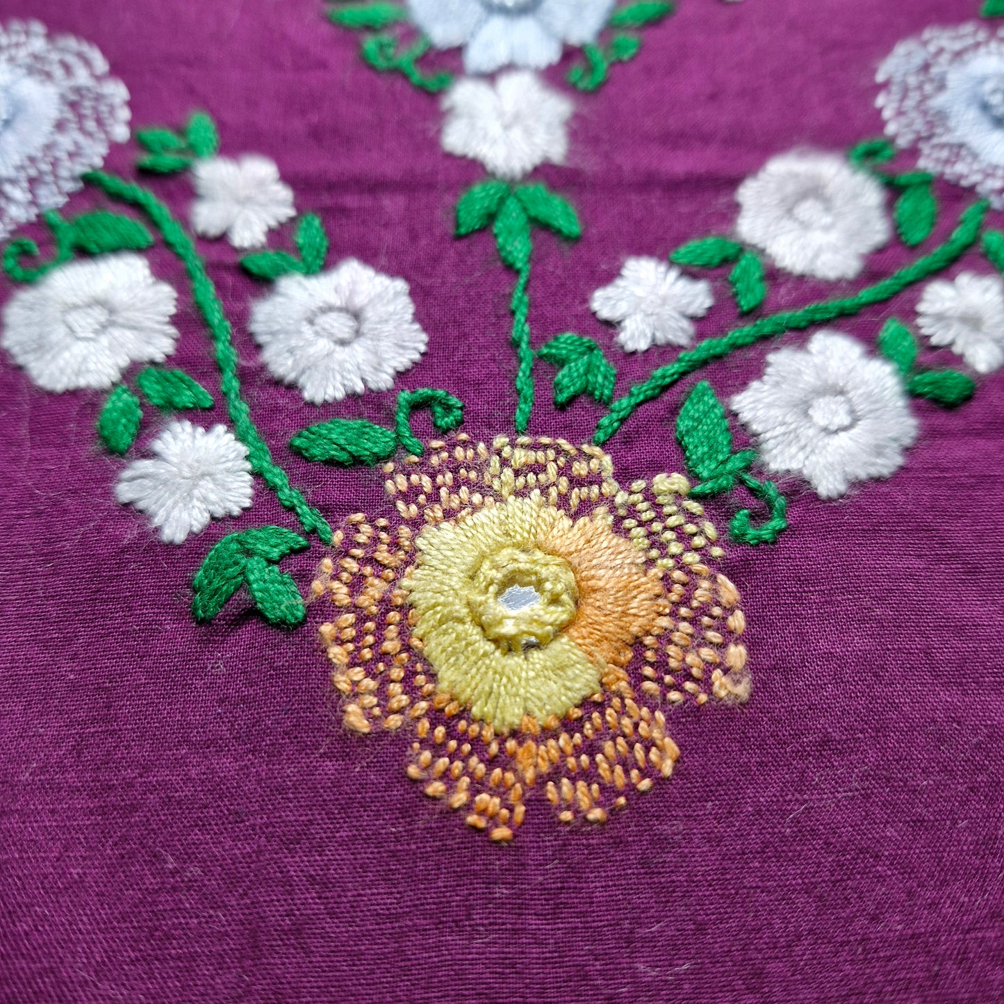 albaas | Filling Stitch on Cotton Lawn Shirt's Front Back and Sleeves Unstitched 1PC | ALFSIS-PURPLE