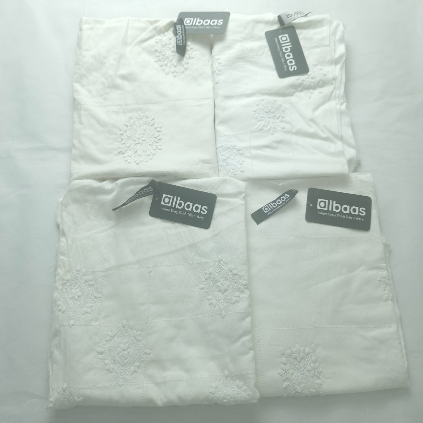 albaas | Tarkashi Applique on Lawn Dupatta | ALTAD-40001-40010-WHITE