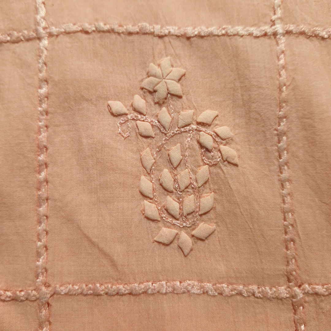 albaas | Tarkashi Applique on Lawn Shirt's Front and Sleeves Unstitched 1PC | ALTAS-36538-1-PEACH