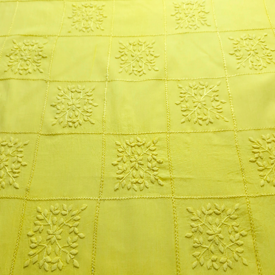 albaas | Tarkashi Applique on Lawn Shirt's Front and Sleeves Unstitched 1PC | ALTAS-36538-LEMON