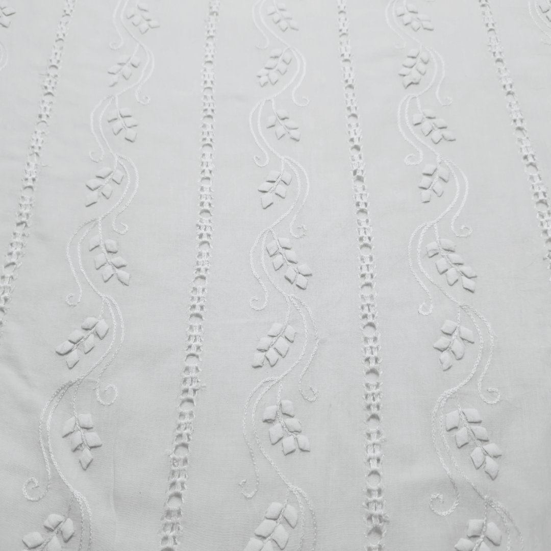 albaas | Tarkashi Applique on Lawn Shirt's Front and Sleeves Unstitched 1PC | ALTAS-36559-WHITE