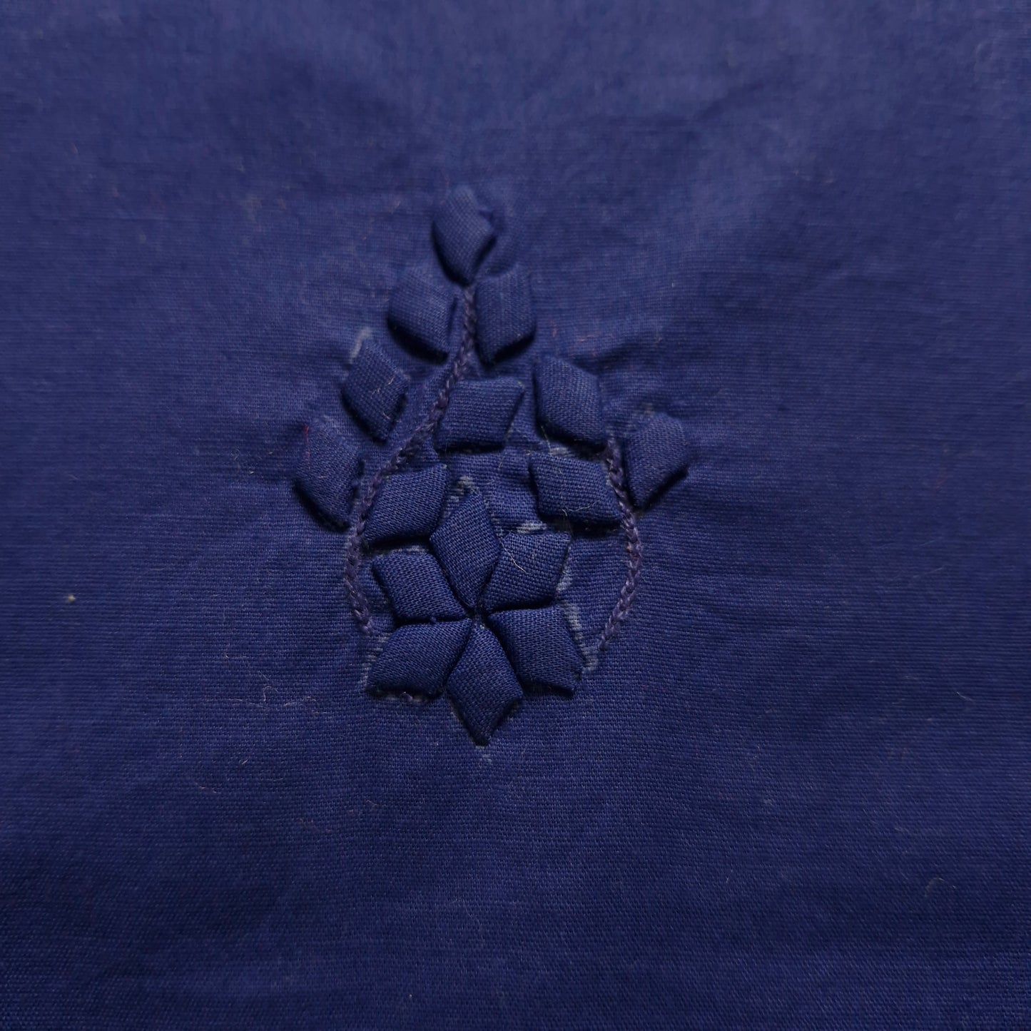 albaas | Tarkashi Applique on Cotton Lawn Shirt's Front and Sleeves with Matching Plain Trousers - Unstitched 2PC Suit | ALTAST-36535-NAVY BLUE