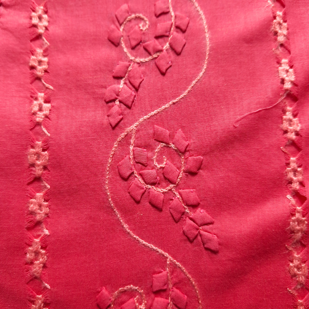 albaas | Tarkashi Applique on Cotton Lawn Shirt's Front and Sleeves with Matching Plain Trousers - Unstitched 2PC Suit | ALTAST-36543-WATERMELON