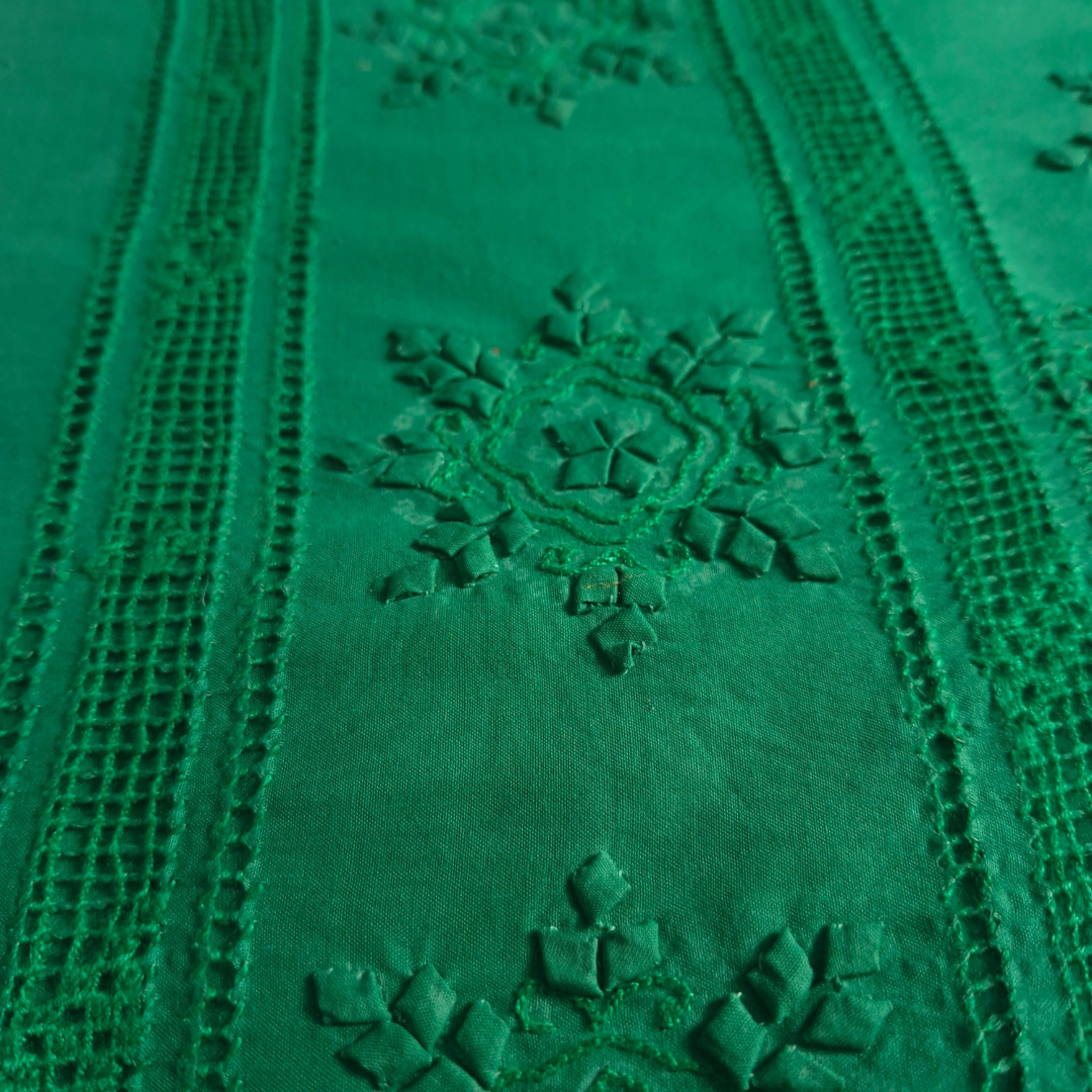 albaas | Tarkashi Applique on Cotton Lawn Shirt's Front and Sleeves - Unstitched | ALTAS-36551-GO GREEN