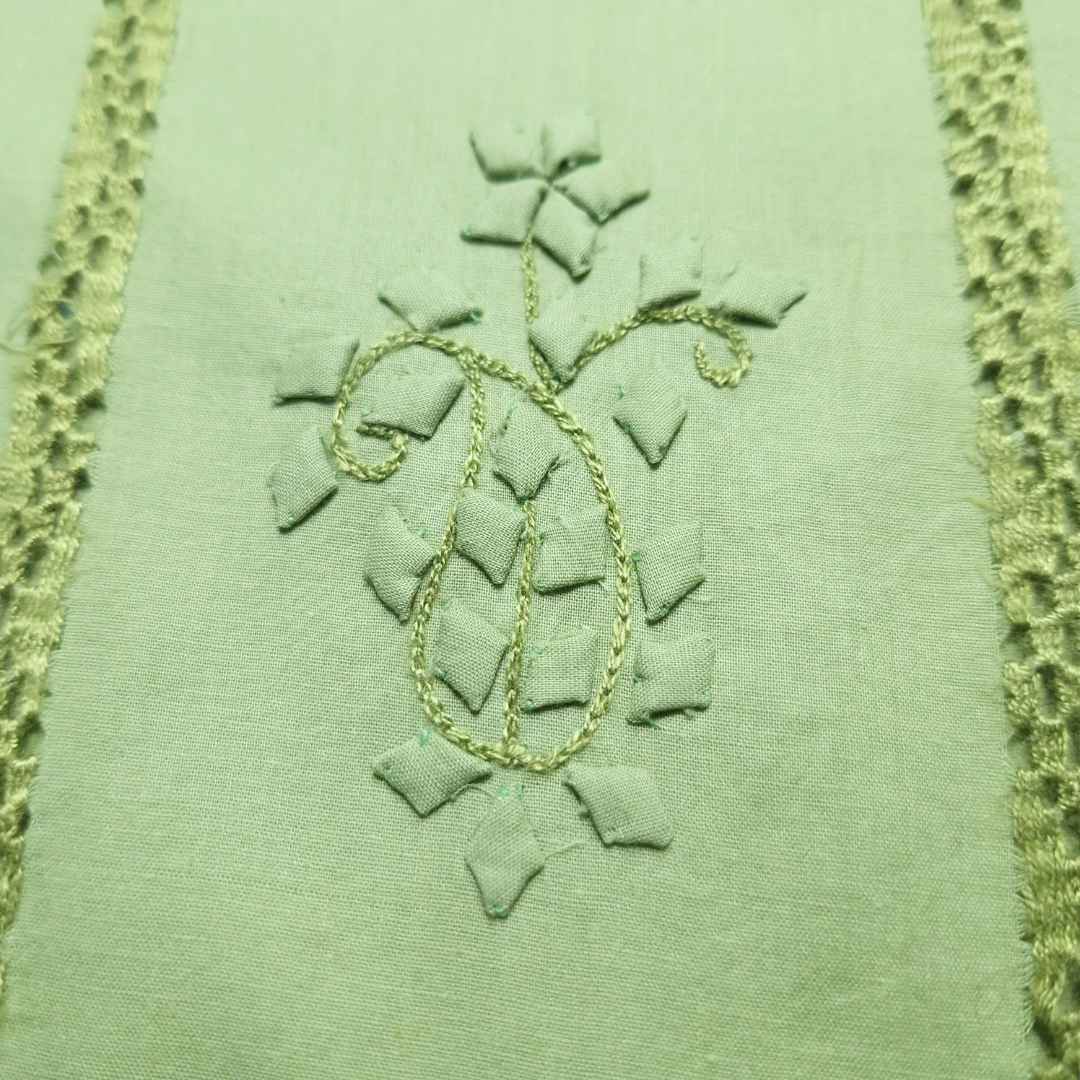 albaas | Tarkashi Applique on Cotton Lawn Shirt's Front and Sleeves with Matching Plain Trousers - Unstitched 2PC Suit | ALTAST-36557-LIGHT PISTACHIO