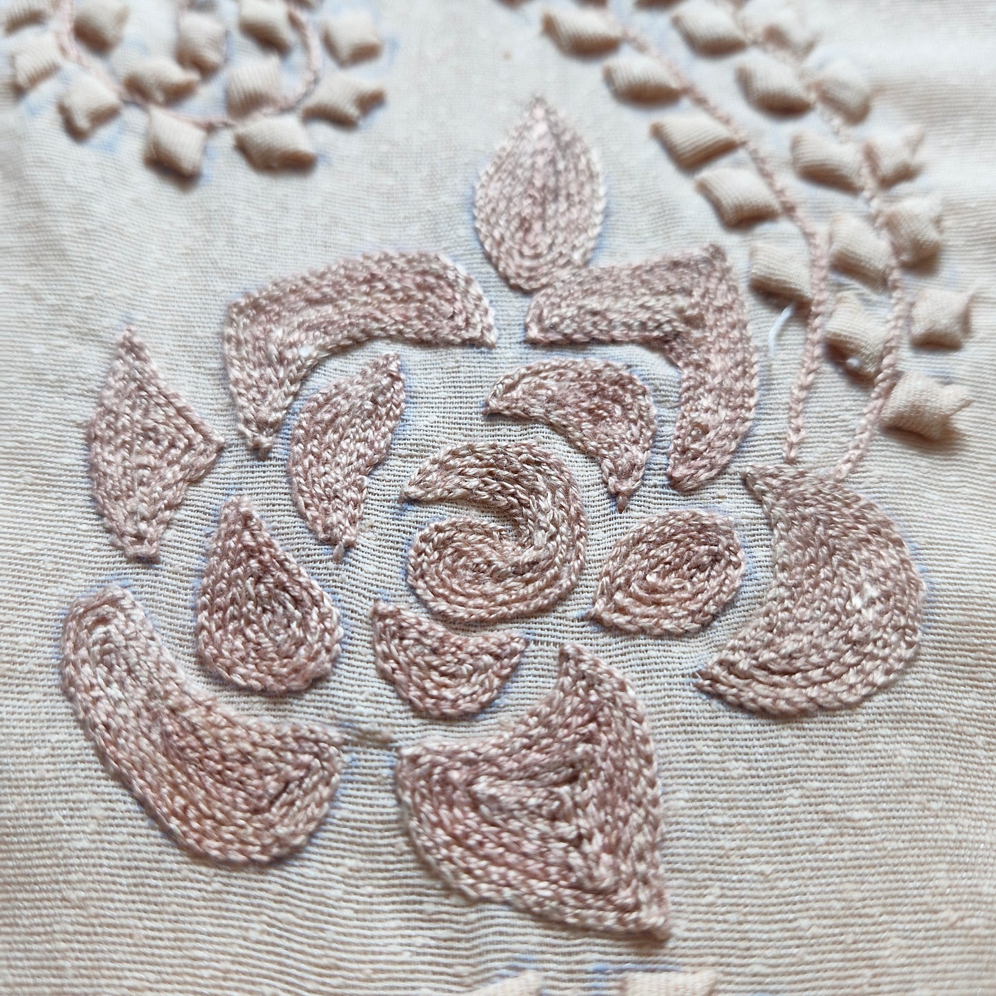 albaas | Tarkashi Applique on Karandi Lawn Shirt's Front and Sleeves with Matching Plain Trousers - Unstitched 2PC Suit | AKTAST-36553 -CHAMPAGNE