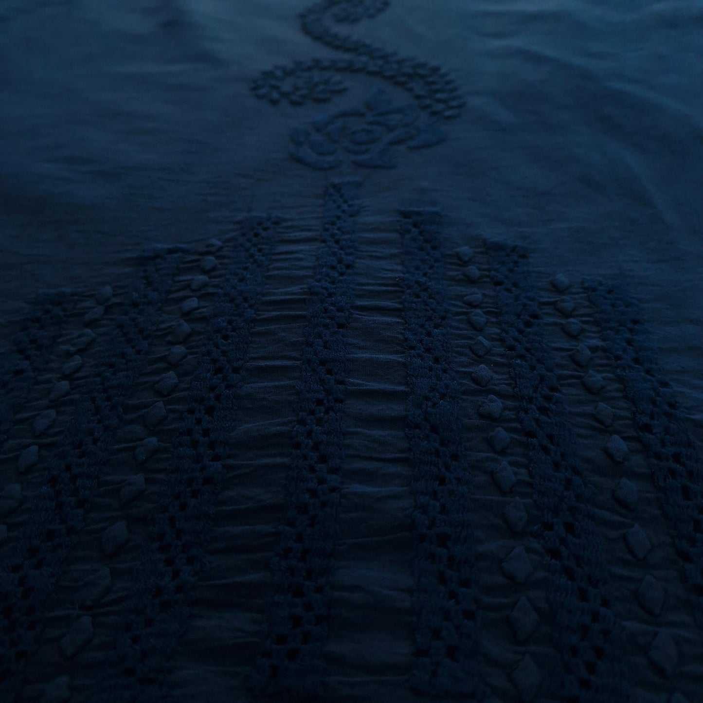 albaas | Tarkashi Applique on Lawn Shirt's Front and Sleeves Unstitched 1PC | ATALS-36553-DARK BLUE