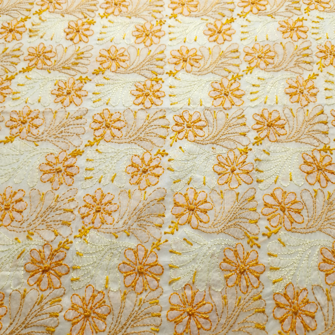 albaas | Shadow Chikankari on Soft Lawn Shirt's Front and Sleeves with Dupatta Sprayed with Motifs - Unstitched 2PC Suit   | ALSSD-36550-F-WHITE