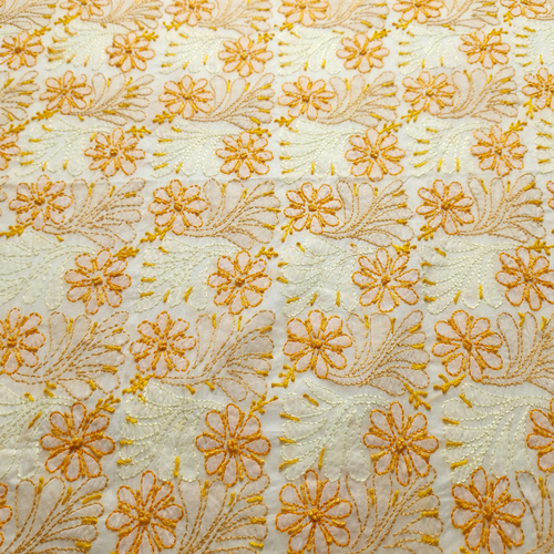 albaas | Shadow Chikankari on Soft Lawn Shirt's Front and Sleeves with Dupatta Sprayed with Motifs - Unstitched 2PC Suit   | ALSSD-36550-F-WHITE