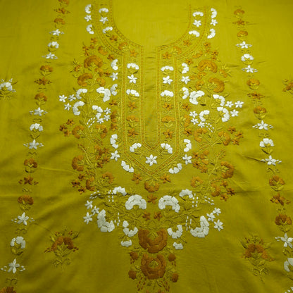 albaas | Filling Stitch on Lawn Shirt's Front Back and Sleeves Unstitched 1PC   | ALFSS-SA4-MUSTARD