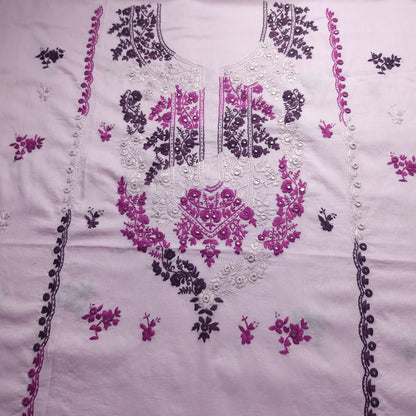 albaas | Filling Stitch on Lawn Shirt's Front Back and Sleeves Unstitched 1PC   | ALFSS-SA2-LILAC