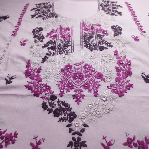 albaas | Filling Stitch on Lawn Shirt's Front Back and Sleeves Unstitched 1PC   | ALFSS-SA2-LILAC