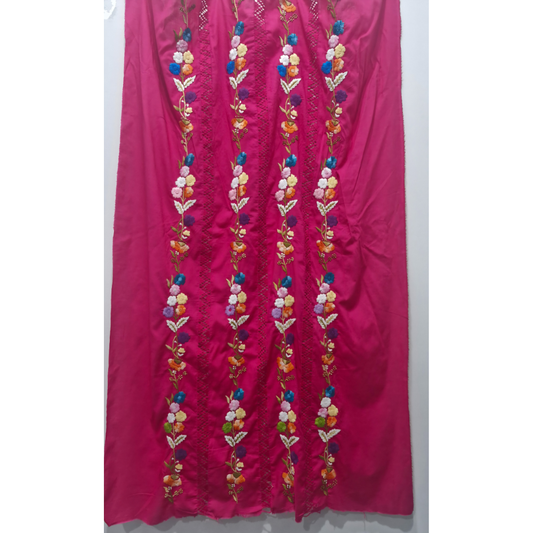 albaas | Tarkashi Parsi Gara on Lawn Shirt with Plain Trousers - Unstitched 2PC   | ALTPGST-S2-DEBIAN RED