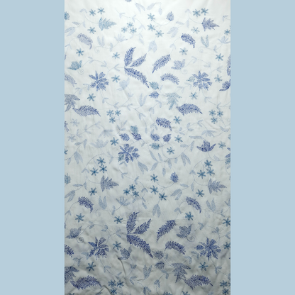 albaas | Kantha Work on Grip Silk Shirt's Front and Sleeves with Plain Trousers-Unstitched 2PC Suit   | AGSKWST-36702-G-WHITE