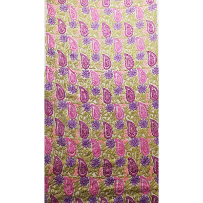 albaas | Shadow Chikankari on Soft Chiffon Shirt's Front and Sleeves with Dupatta Sprayed with Motifs - Unstitched 2PC Suit   | AKCSSD-36550-TEA PINK