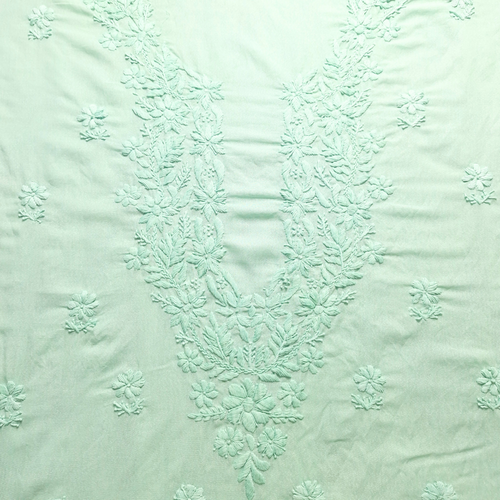 albaas | Lucknavi Chikankari on Karandi Lawn Shirt's Front and Sleeves with Dupatta Sprayed with Motifs - Unstitched 2PC Suit   | AKLCSD-36703-WATERSPOUT