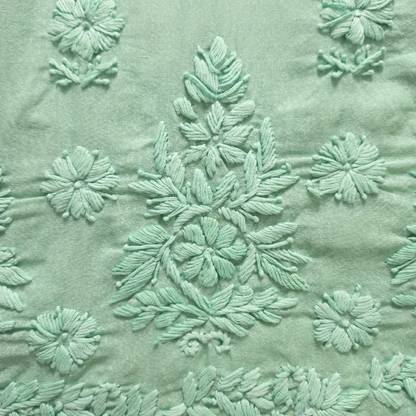 albaas | Lucknavi Chikankari on Karandi Lawn Shirt's Front and Sleeves with Dupatta Sprayed with Motifs - Unstitched 2PC Suit   | AKLCSD-36703-WATERSPOUT