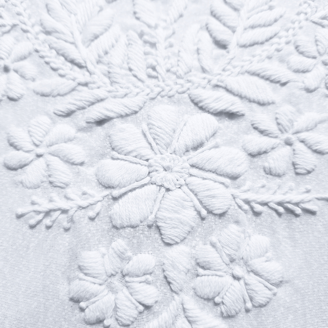 albaas | Lucknavi Chikankari on Karandi Lawn Shirt's Front and Sleeves with Dupatta Sprayed with Motifs - Unstitched 2PC Suit   | AKLCSD-36703-WHITE