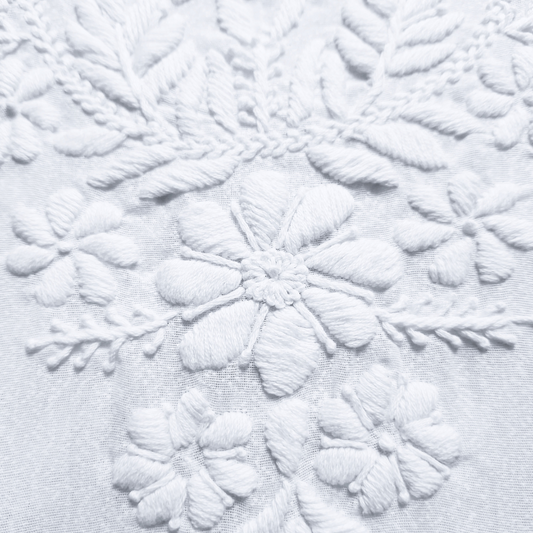 albaas | Lucknavi Chikankari on Karandi Lawn Shirt's Front and Sleeves with Dupatta Sprayed with Motifs - Unstitched 2PC Suit   | AKLCSD-36703-WHITE