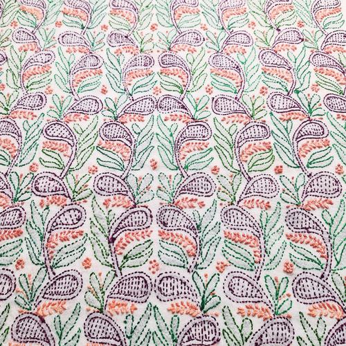 albaas | Shadow Chikankari on Khadi Net Shirt's Front and Sleeves with Dupatta Sprayed with Motifs - Unstitched 2PC Suit   | AKNSSD-36550-B-WHITE