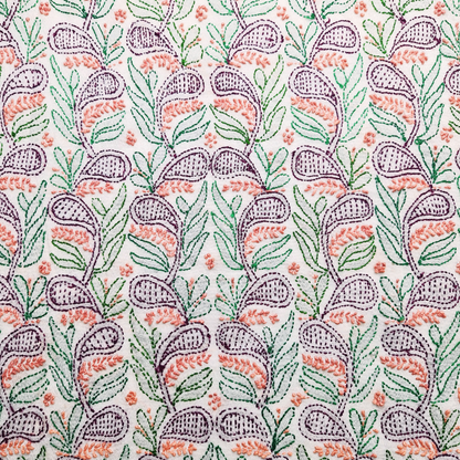 albaas | Shadow Chikankari on Khadi Net Shirt's Front and Sleeves with Dupatta Sprayed with Motifs - Unstitched 2PC Suit   | AKNSSD-36550-B-WHITE