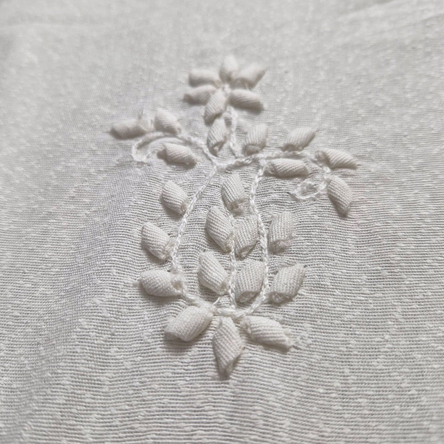 albaas | Tarkashi Applique on Karandi Shirt's Front and Sleeves with Matching Plain Trousers - Unstitched 2PC Suit   | AKTAST-36536 -WHITE