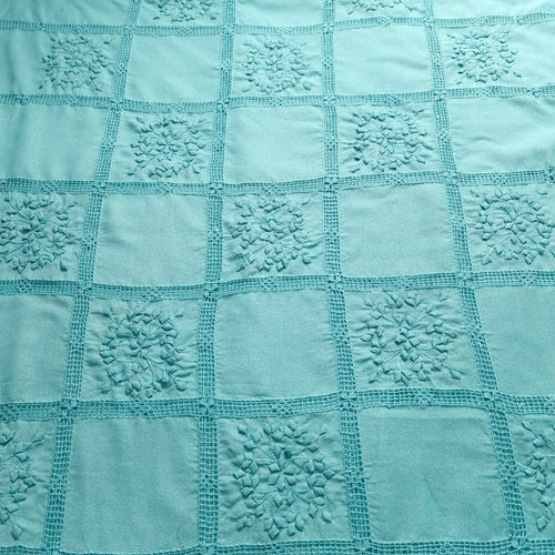 albaas | Tarkashi  Applique on Karandi Shirt's Front and Sleeves with Matching Plain Trousers - Unstitched 2PC Suit   | AKTAST-36538-BLUE ZIRCON