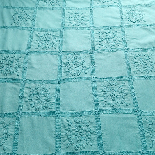 albaas | Tarkashi  Applique on Karandi Shirt's Front and Sleeves with Matching Plain Trousers - Unstitched 2PC Suit   | AKTAST-36538-BLUE ZIRCON