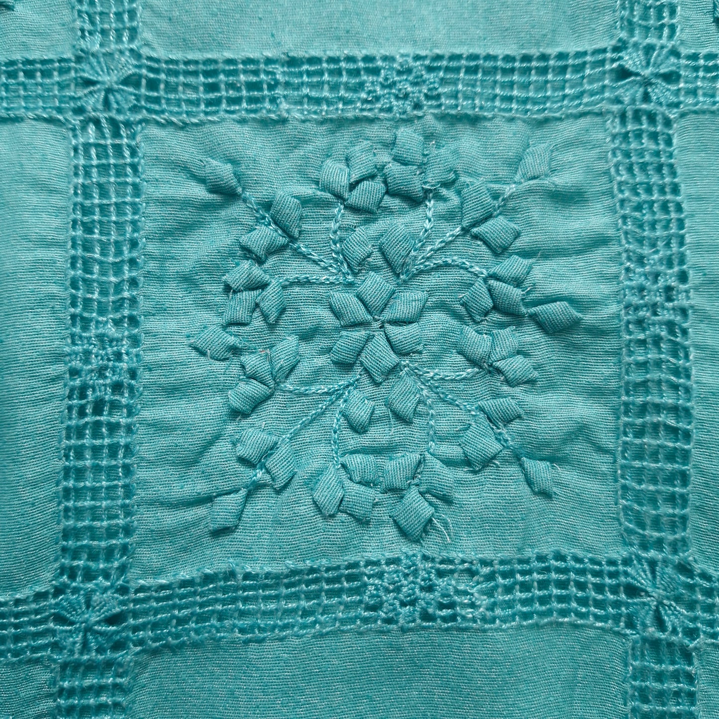 albaas | Tarkashi  Applique on Karandi Shirt's Front and Sleeves with Matching Plain Trousers - Unstitched 2PC Suit   | AKTAST-36538-BLUE ZIRCON