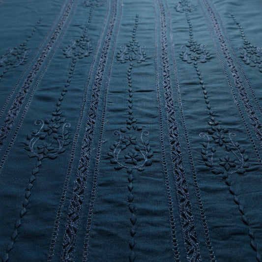 albaas | Tarkashi Applique on Karandi Lawn Shirt's Front and Sleeves with Matching Plain Trousers - Unstitched 2PC Suit   | AKTAST-36555-COLD CURRANT