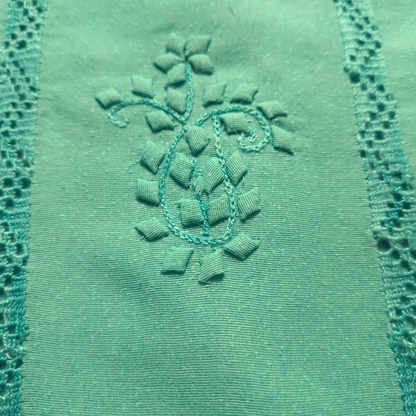 albaas | Tarkashi  Applique on Karandi Shirt's Front and Sleeves with Matching Plain Trousers - Unstitched 2PC Suit   | AKTAST-36557-LIGHT TURQUOISE