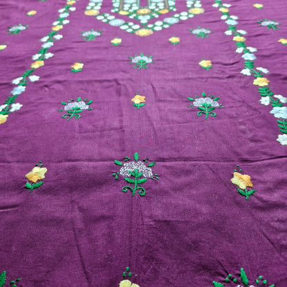 albaas | Filling Stitch on Cotton Lawn Shirt's Front Back and Sleeves Unstitched 1PC   | ALFSIS-PURPLE