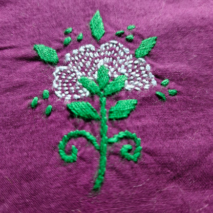 albaas | Filling Stitch on Cotton Lawn Shirt's Front Back and Sleeves Unstitched 1PC   | ALFSIS-PURPLE