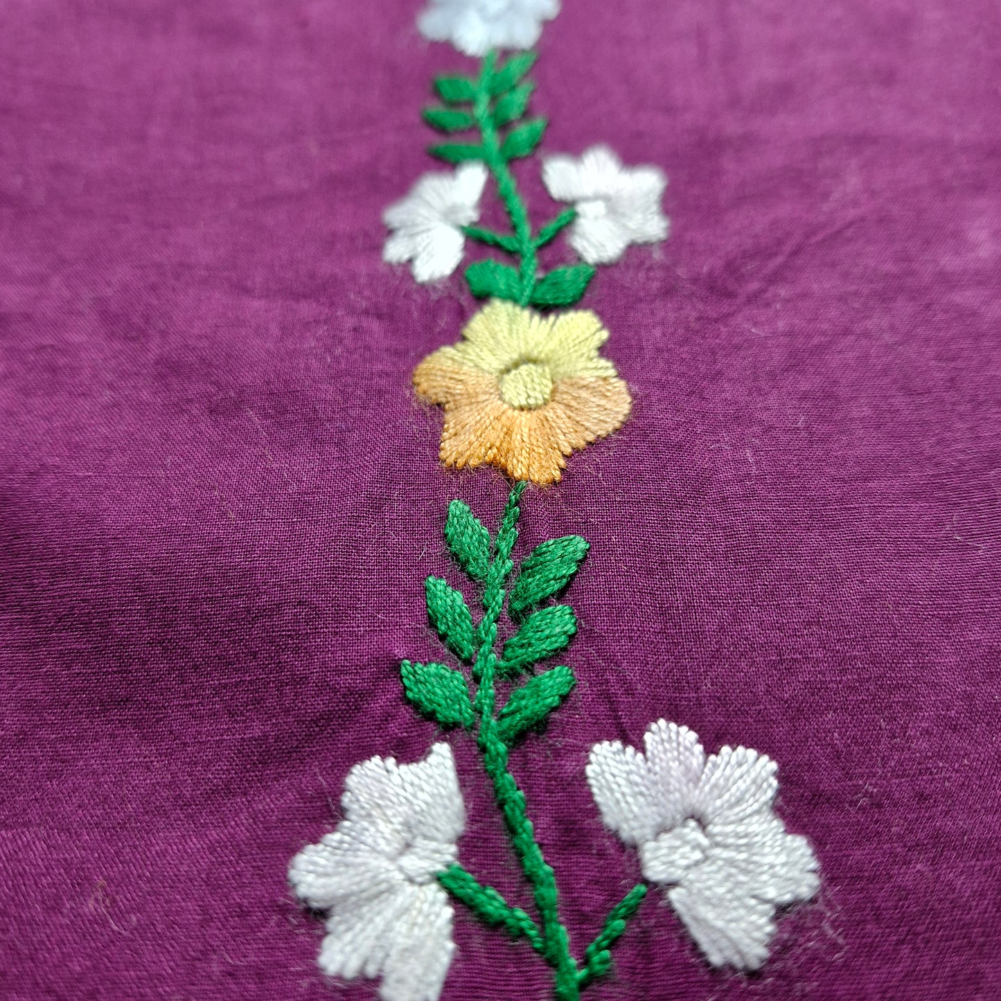 albaas | Filling Stitch on Cotton Lawn Shirt's Front Back and Sleeves Unstitched 1PC   | ALFSIS-PURPLE