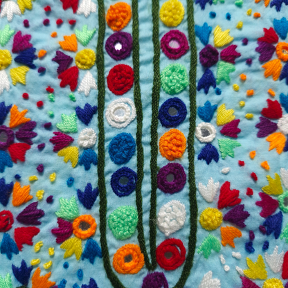 albaas | Thread Mirror Work on Cotton Lawn Shirt Unstitched 1PC   | ALFSMS-36704-ELECTRIC BLUE