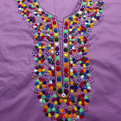 albaas | Thread Mirror Work on Cotton Lawn Shirt Unstitched 1PC   | ALFSMS-36704-RICH LILAC