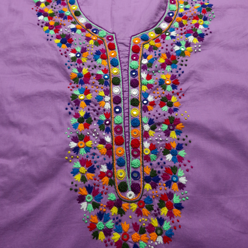 albaas | Thread Mirror Work on Cotton Lawn Shirt Unstitched 1PC   | ALFSMS-36704-RICH LILAC