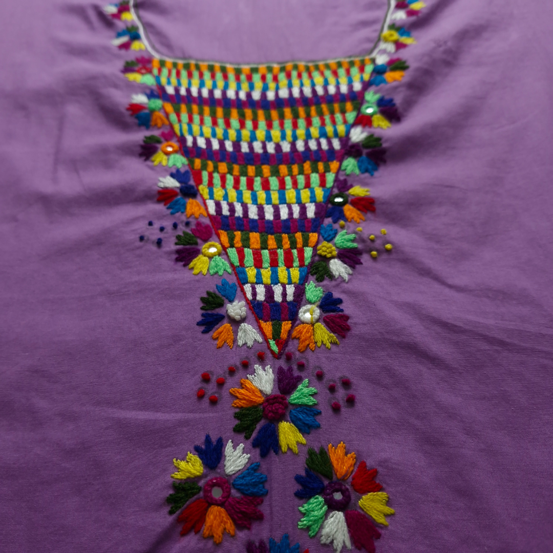 albaas | Thread Mirror Work on Cotton Lawn Shirt Unstitched 1PC   | ALFSMS-36704-RICH LILAC