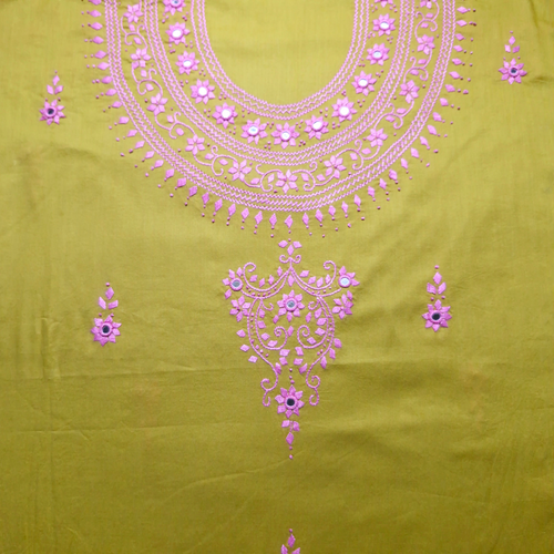 albaas | Minimal Hand Embroidery on Lawn Shirt's Front and Sleeves Unstitched 1PC   | ALFSMS-N1-PINK-O-MUSTARD