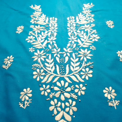 albaas | Thread Mirror Work on Cotton Lawn Shirt Unstitched 1PC   | ALFSS-36701-ELECTRON BLUE