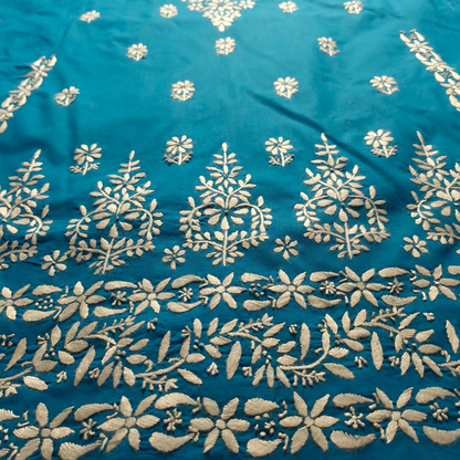 albaas | Thread Mirror Work on Cotton Lawn Shirt Unstitched 1PC   | ALFSS-36701-ELECTRON BLUE