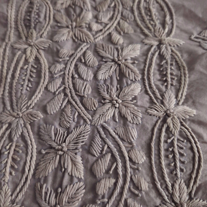 albaas | Lucknavi Chikankari on Soft Lawn Shirt's Front and Sleeves with Dupatta Sprayed with Motifs - Unstitched 2PC Suit   | ALLCSD-36701-BONE