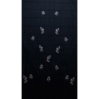 albaas | Tarkashi Multicolour Applique on Lawn Shirt's Front and Sleeves Unstitched 1PC   | ALMULTI-BLACK