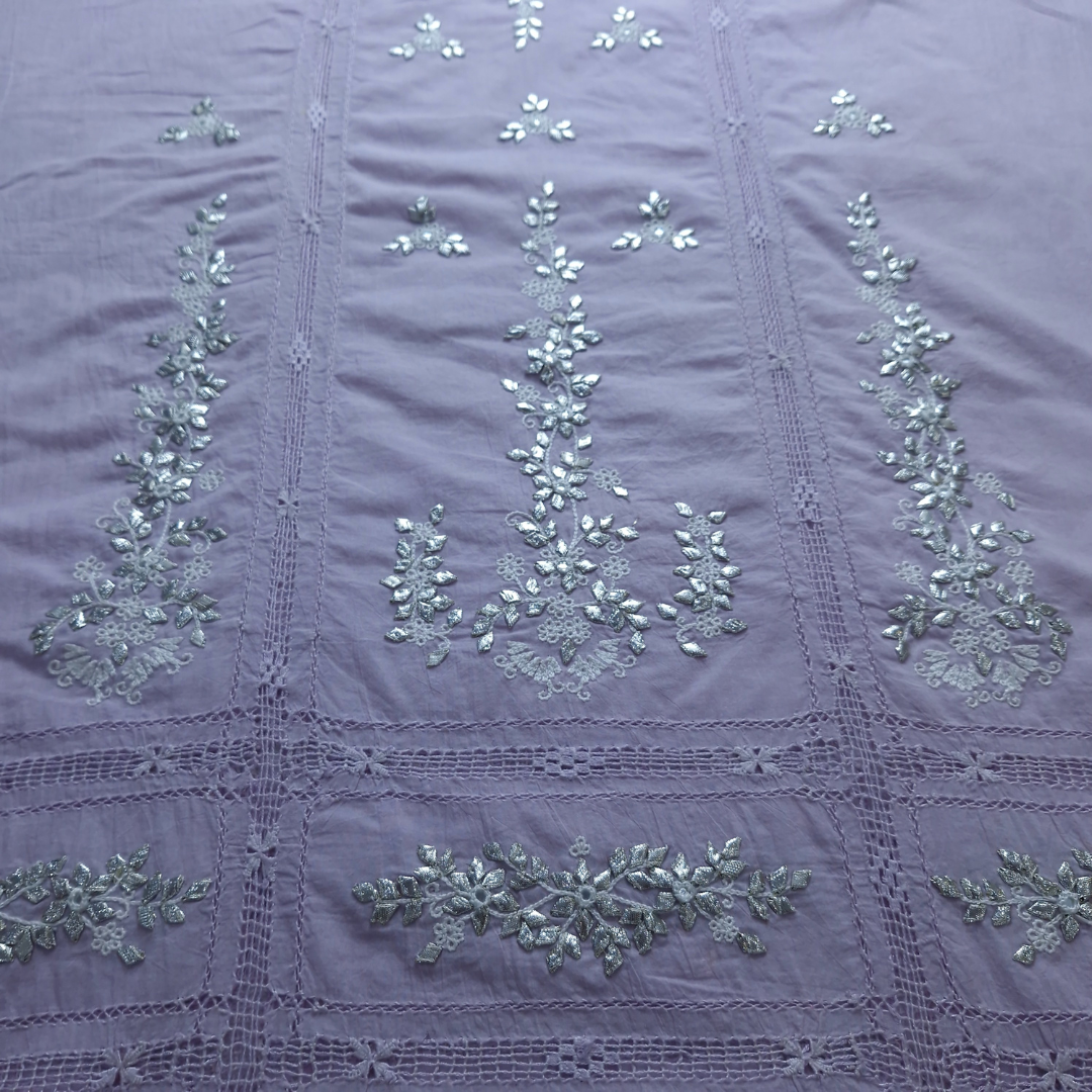 albaas | Tarkashi Gota Applique Premium Lawn Shirt Unstitched 1PC   | ALPremium1-PURPLE