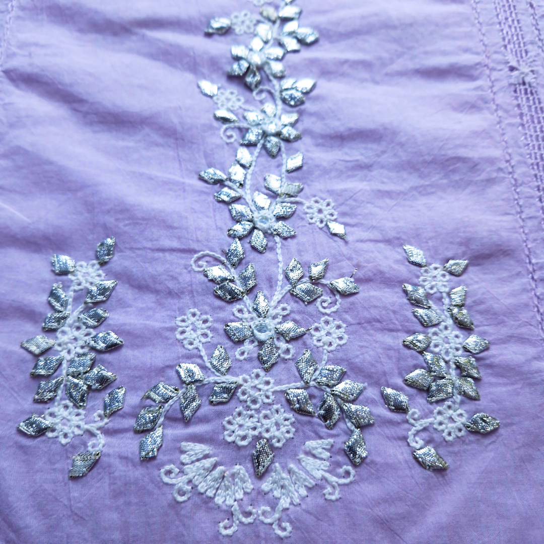 albaas | Tarkashi Gota Applique Premium Lawn Shirt Unstitched 1PC   | ALPremium1-PURPLE