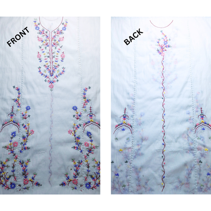 albaas | Tarkashi Applique Premium Lawn Shirt Unstitched 1PC   | ALPremium1-WHITE