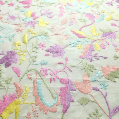 albaas | Running Filling Stitch on Lawn Shirt's Front,Back and Sleeves Unstitched   | ALRFSS-36702-A-WHITE