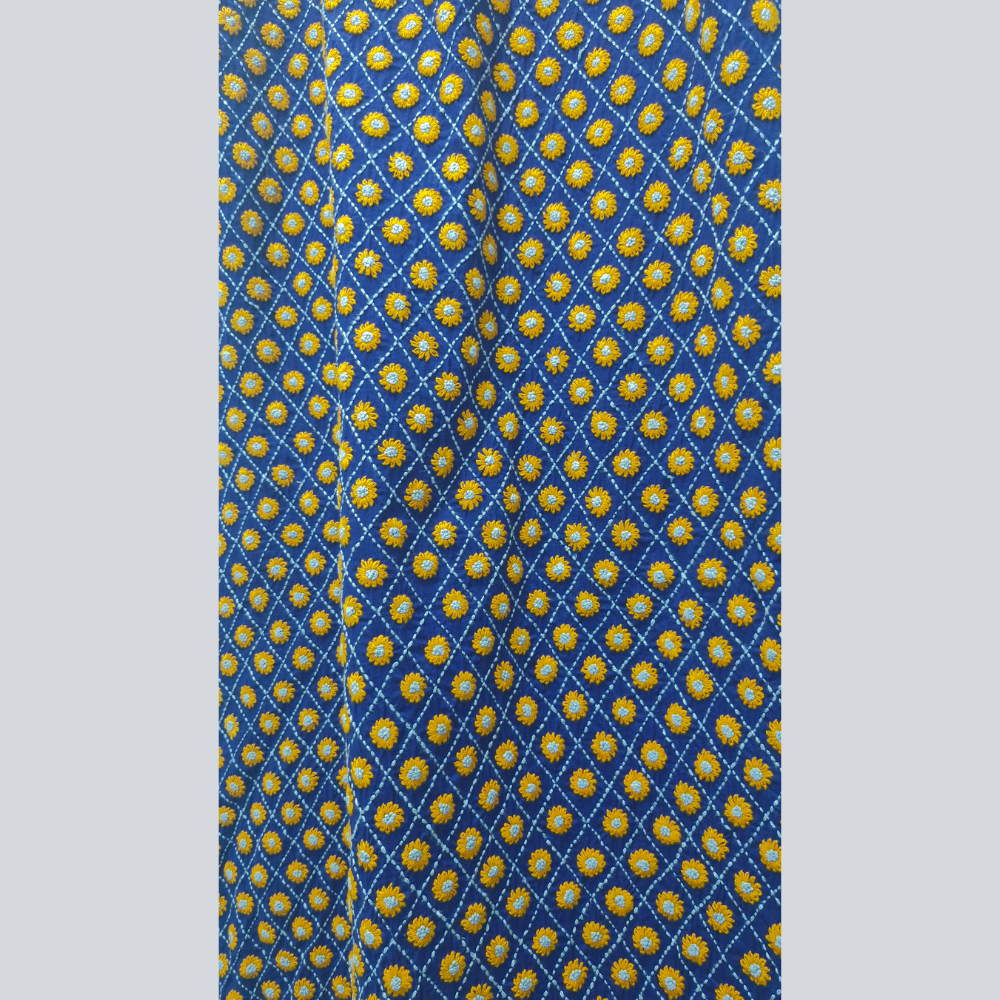 albaas | Japanese Craft on Lawn Shirt with Plain Trousers - Unstitched 2PC   | ALRSST-SID2-BLUE