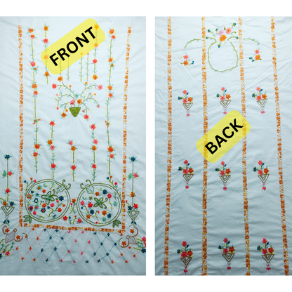 albaas | Tarkashi Filling Stitch Rustic on Lawn Shirt's Front and Sleeves Unstitched 1PC   | ALRUSTIC-WHITE