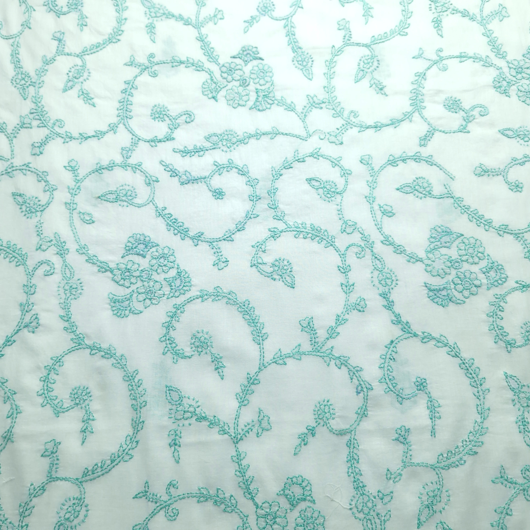 albaas | Shadow Work on Lawn Shirt's Front and Sleeves Unstitched | ALSHS-S7a-WHITE